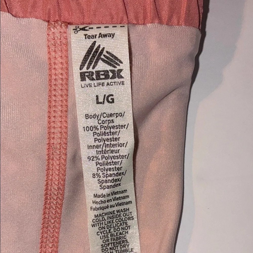 RBX Peach Athletic Shorts with Elastic Waistband and Lightweight Fabric NWOT